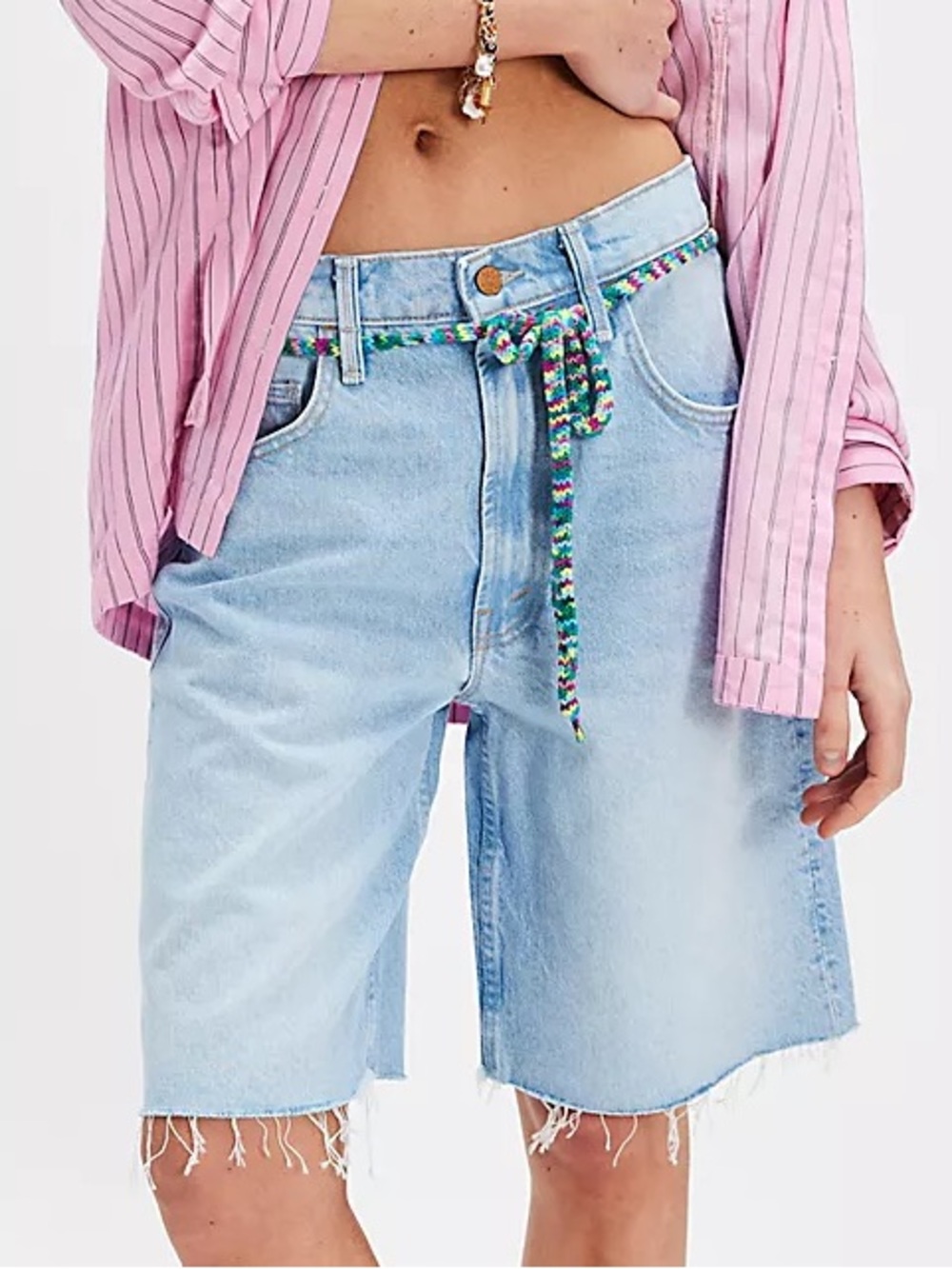 Snacks! by MOTHER The Shoelace Fun Dip Shorts 28 NWT $238